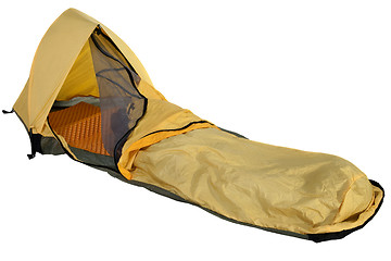 Image showing bivy sack for solo expedition camping