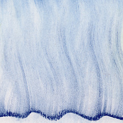 Image showing blue wavy pastel abstract