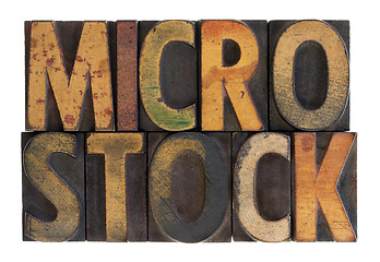 Image showing microstock - vintage wood letterpress type