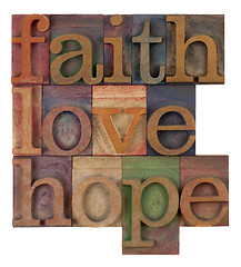 Image showing faith, love and hope