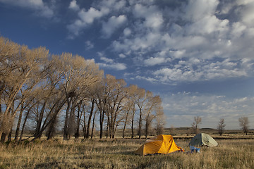 Image showing spring camping in Wyoming