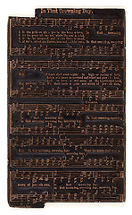 Image showing letterpress printer electrotype music plate