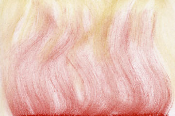 Image showing red and yellow flame pastel abstract