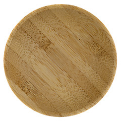 Image showing round wooden bowl