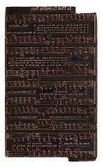 Image showing letterpress printer electrotype music plate