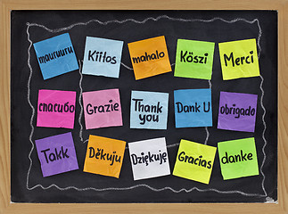 Image showing Thank you in different languages