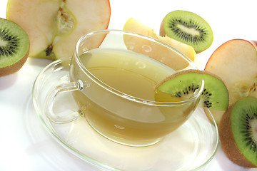 Image showing Kiwi and apple tea