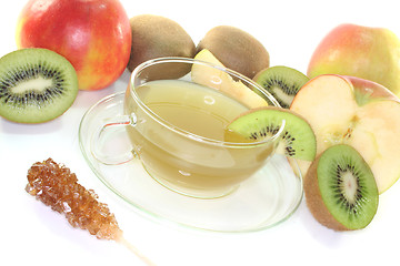 Image showing Kiwi and apple tea