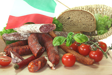 Image showing Italian salami