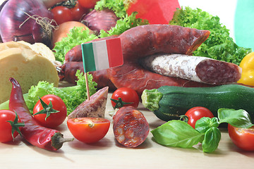 Image showing Italian salami