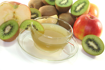 Image showing Kiwi and apple tea