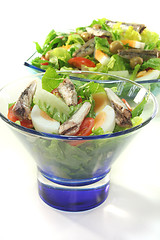 Image showing Chef salad with anchovies