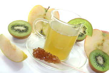 Image showing Kiwi and apple tea