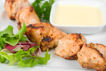 Image showing Grilled chicken kebab