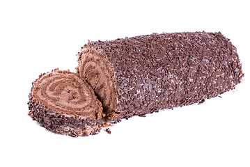 Image showing Chocolate Swiss roll