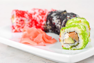 Image showing sushi rolls