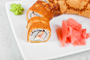 Image showing omelette sushi