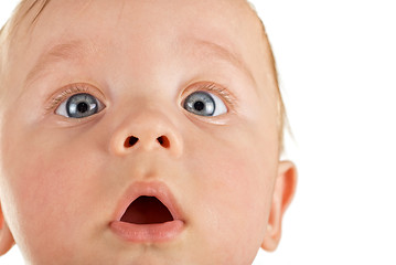 Image showing baby boy closeup portrait