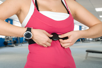 Image showing checking pulse watch