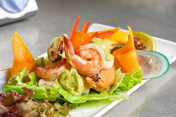 Image showing Seafood salad dish