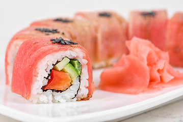 Image showing Fuji Sushi rolls