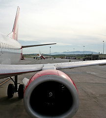 Image showing Airplane wing