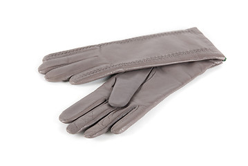 Image showing female leather gloves
