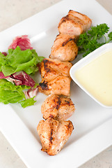 Image showing Grilled chicken kebab