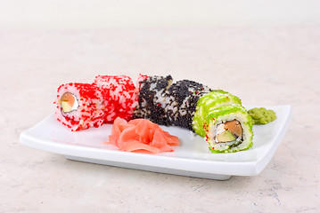 Image showing sushi rolls