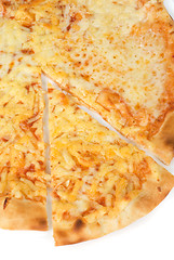 Image showing Three cheese pizza