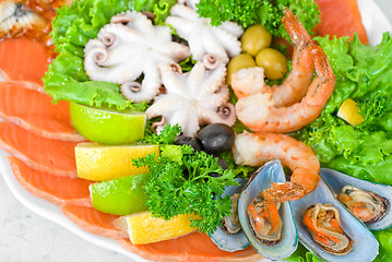 Image showing Seafood set