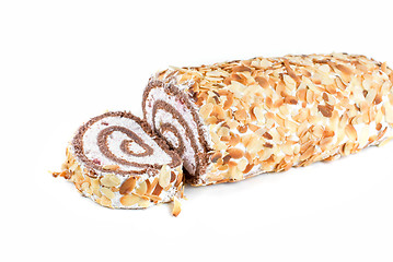 Image showing Nuts Swiss roll