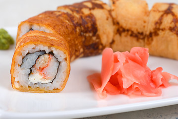 Image showing omelette sushi