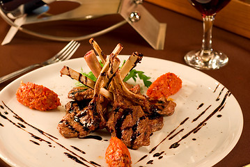 Image showing Roasted lamb chops