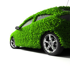 Image showing The metaphor of the green eco-friendly car