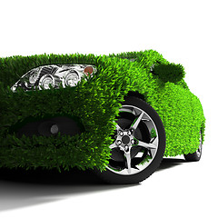 Image showing The metaphor of the green eco-friendly car