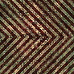 Image showing Grungy Brown Hazard Stripes