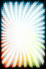 Image showing Retro Rays Grunge Border