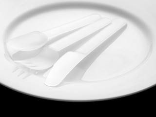 Image showing Plastic cutlery