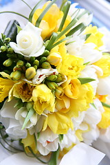 Image showing daffodil wedding bouquet