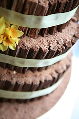 Image showing chocolate wedding cake