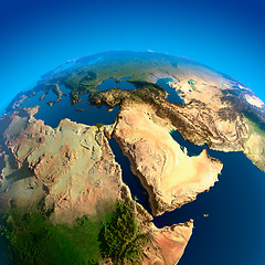 Image showing View of the Middle East from Space