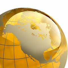 Image showing Amber Globe Earth