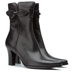 Image showing Ladies short black boots