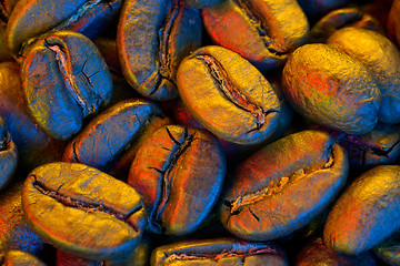 Image showing Coffee beans closeup