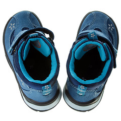 Image showing Blue child shoe isolated on white