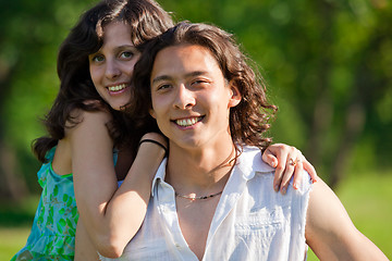 Image showing A couple of lovers in the park