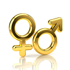 Image showing Male and Female Symbols isolated on white