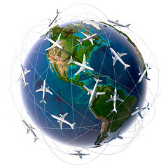 Image showing International air travel