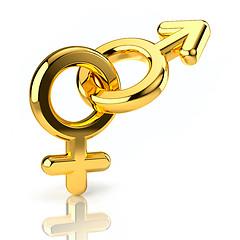 Image showing Male And Female Symbols isolated on white